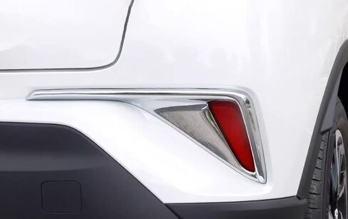 Car Accessories Exterior Decoration Front Fog Light Lamp Frame Cover Trim (Carbon Fiber Style) Fit for Toyota C-HR CHR 2018 2019 ABS 2 PCS in Saudi Arabia