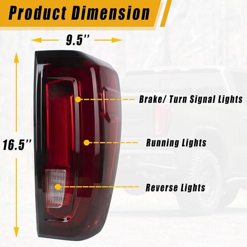 Boine Tail Light Compatible With 2019 2020 2021 2022 2023 2024 GMC Sierra 1500 2500HD 3500HD Right Passenger Side Rear Brake Light (Halogen Type - Right Passenger Side) in Saudi Arabia