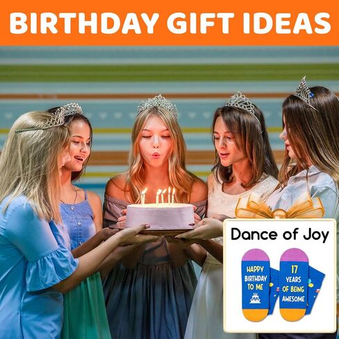 Zmart 17th Birthday Gifts Ideas Socks for Girls - 17th Birthday Gifts for Teen Girls Boys, Happy 17th Birthday Socks for Teens in Saudi Arabia