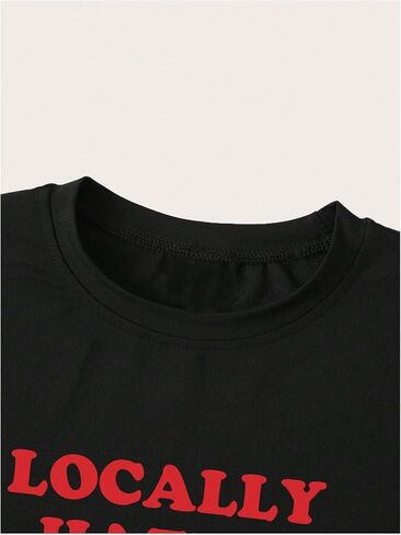 Verdusa Women's Y2K Tees Funny Shirts Letter Print Crop Tops 90s T-Shirt Vintage Outfit in Saudi Arabia
