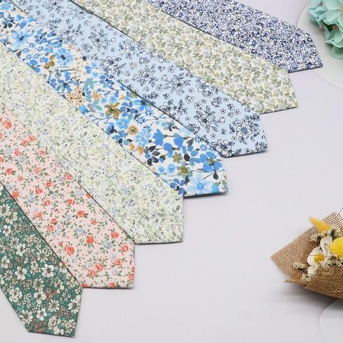 Tie for Men Cotton Vintage Floral Men's Neckties, 2.56" Skinny Ties for Men Accessory Wedding Formal Casual Party in Saudi Arabia