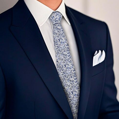Tie for Men Cotton Vintage Floral Men's Neckties, 2.56" Skinny Ties for Men Accessory Wedding Formal Casual Party in Saudi Arabia