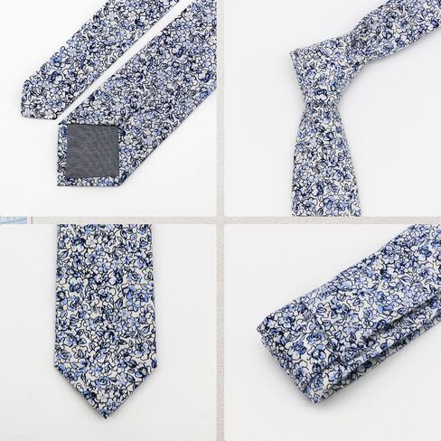 Tie for Men Cotton Vintage Floral Men's Neckties, 2.56" Skinny Ties for Men Accessory Wedding Formal Casual Party in Saudi Arabia