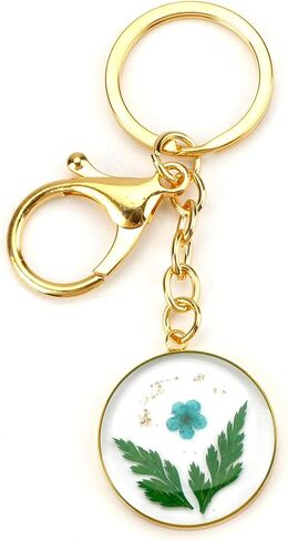 Handmade Pressed Flower Keychain,Dried Flowers Keychain for Women,Birth Flower Gift for Mother Sisters Bestie in Saudi Arabia