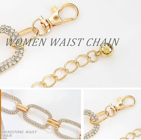 CanB Women Dress Belt Metal Waist Chains Belt Rhinestone Waist Belt Crystal Waist Accessories for Dress in Saudi Arabia