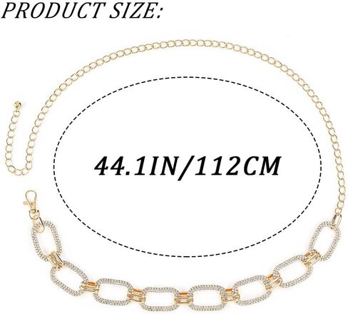 CanB Women Dress Belt Metal Waist Chains Belt Rhinestone Waist Belt Crystal Waist Accessories for Dress in Saudi Arabia