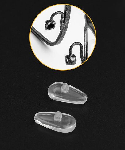 6 Pairs Nose Pads Replacement for Oakley Wire Tap 2.0 OX5152 Eyeglasses Frame, Silicone Soft Clear Nose Pieces Screw in in Saudi Arabia