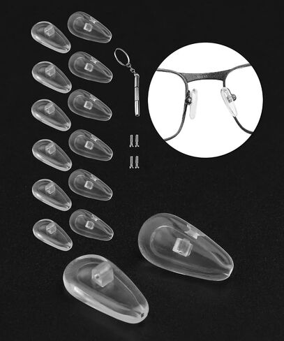 6 Pairs Nose Pads Replacement for Oakley Wire Tap 2.0 OX5152 Eyeglasses Frame, Silicone Soft Clear Nose Pieces Screw in in Saudi Arabia