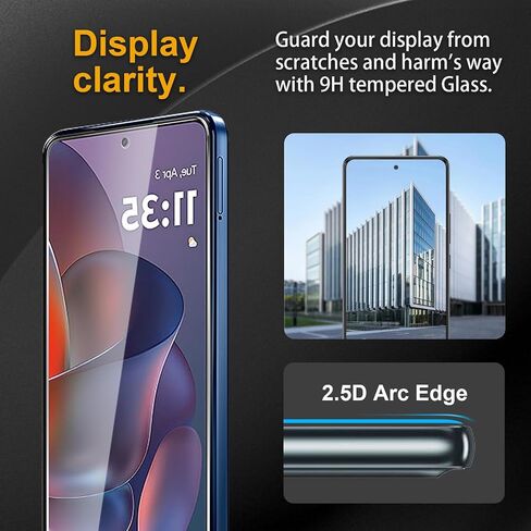 3 قطع واقي شاشة من الزجاج المقوى لهاتف Motorola Moto G Stylus 5G 2024، مضاد لبصمات الأصابع، صلابة 9H، مقاوم للخدش، سهل التركيب، خالي من الفقاعات in Kuwait