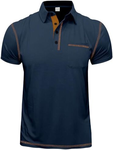 شورتات البولو غير الرسمية للرجال قميص الصيف القميص الكلاسيكي القمصان الجولف مع جيب in Kuwait