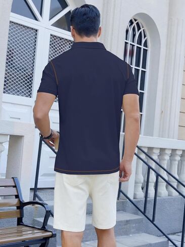 شورتات البولو غير الرسمية للرجال قميص الصيف القميص الكلاسيكي القمصان الجولف مع جيب in Kuwait