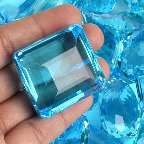 جذابة سويسرية الأزرق توباز 500.00 CT الكثير من 6 أجهزة كمبيوتر مزيج الشكل السويسري الأزرق توباز الأحجار الكريمة لقطات الكثير لصنع المجوهرات AM-005 in Saudi Arabia