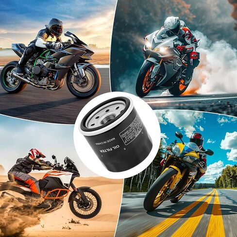 5GH-13440-61-00 Oil Filter 5GH-13440-60-00 16097-0007 15410-MFJ-D01 for Honda GXV530 CBR600RR 1000RR,Yamaha YZFR1 R6 Grizzly YFM350 450 550 660 700,Kawasaki KVF360 KVF650 Prairie, 2PCS in Saudi Arabia