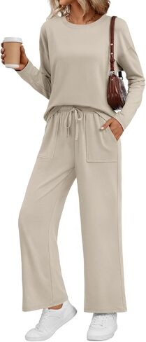 Lillusory Women's تعرق 2 قطعة من صالة مطابقة مجموعات العرق مجموعات العرق غير الرسمية in Kuwait