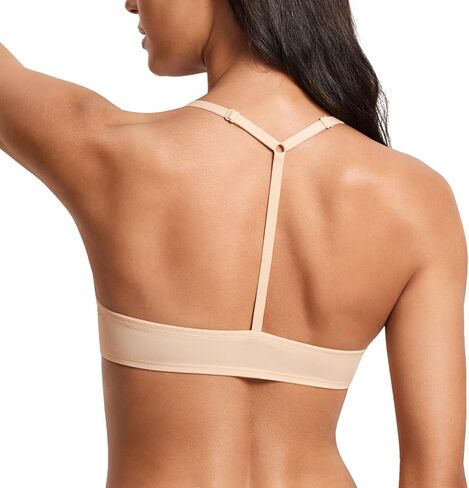 Dobreva Women's Mesh Front Front Racerback Bra Lace Trim Unlize Underwire Sexy Gradund in Kuwait