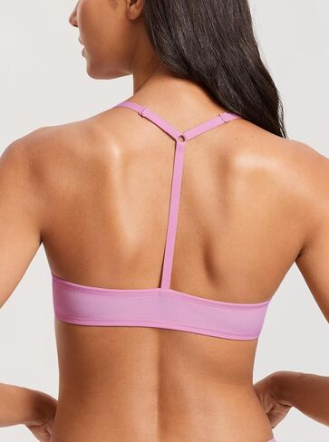 Dobreva Women's Mesh Front Front Racerback Bra Lace Trim Unlize Underwire Sexy Gradund in Kuwait