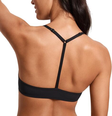 Dobreva Women's Mesh Front Front Racerback Bra Lace Trim Unlize Underwire Sexy Gradund in Kuwait