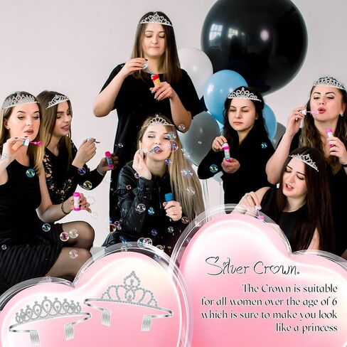Lyrow 30 Pcs Tiara Crowns for Women Bulk Galentines Day Party Favors Crystal Queen Crowns with Comb Headband Princess Tiaras for Birthday Wedding Halloween Christmas(Silver) in Saudi Arabia
