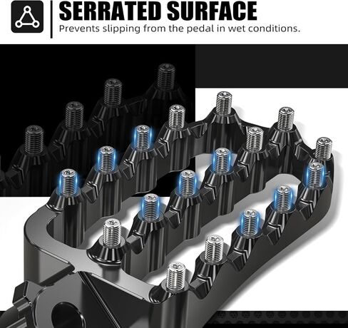 Black Wide Foot Pegs Footrest Compatible with Yamaha Tenere700/XTZ 700 2019-2024,Tenere 700 Rally Edition 2020 2021 2022 2023 2024,Lengthened Enlarged Footpeg 6061 Aluminum CNC in Saudi Arabia