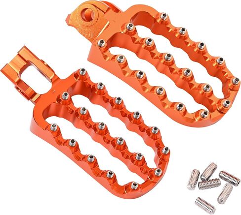 أوتاد قدم القدم السوداء من الألومنيوم مسند قدم كبير متوافق مع KTM 125-500 XC/XCF/SX/SXF/EXC/EXCF 2017-2022 ، Husqvarna 125-501 TX/FX/TE/FE/FC in Kuwait