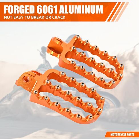 أوتاد قدم القدم السوداء من الألومنيوم مسند قدم كبير متوافق مع KTM 125-500 XC/XCF/SX/SXF/EXC/EXCF 2017-2022 ، Husqvarna 125-501 TX/FX/TE/FE/FC in Kuwait