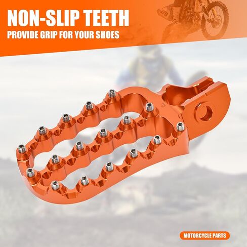 أوتاد قدم القدم السوداء من الألومنيوم مسند قدم كبير متوافق مع KTM 125-500 XC/XCF/SX/SXF/EXC/EXCF 2017-2022 ، Husqvarna 125-501 TX/FX/TE/FE/FC in Kuwait