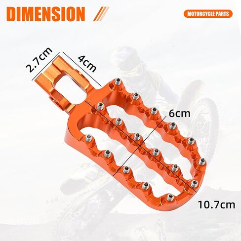 أوتاد قدم القدم السوداء من الألومنيوم مسند قدم كبير متوافق مع KTM 125-500 XC/XCF/SX/SXF/EXC/EXCF 2017-2022 ، Husqvarna 125-501 TX/FX/TE/FE/FC in Kuwait