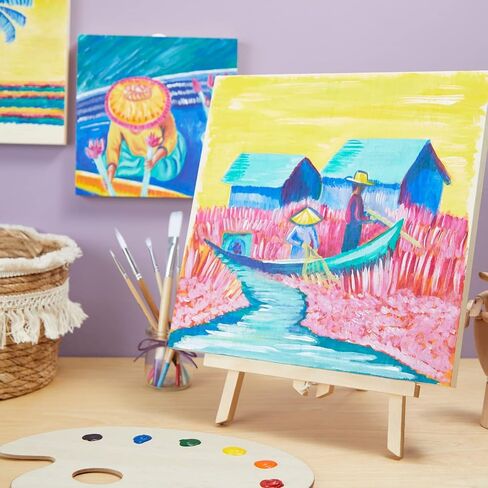 6 Pack Unfinished Wood Panels for Painting, Wooden Canvas for Arts and Crafts (5x7 Inches) in Kuwait