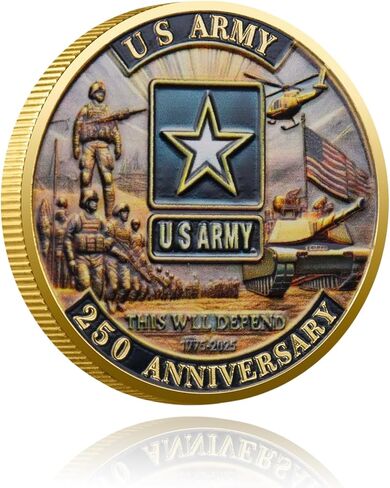 250th Anniversary US Military Commemorative Coin – Army, Navy, Marine Corps, Patriotic Challenge Coin, Veterans Appreciation Gift (A#) in Saudi Arabia