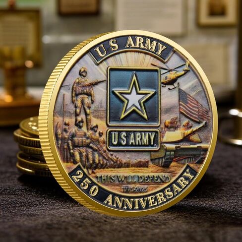 250th Anniversary US Military Commemorative Coin – Army, Navy, Marine Corps, Patriotic Challenge Coin, Veterans Appreciation Gift (A#) in Saudi Arabia