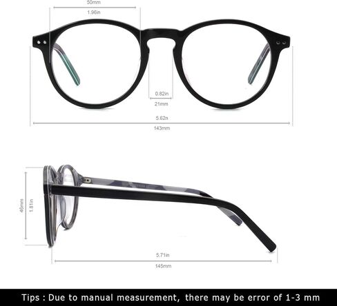 Eyeglasses for women men non prescription glasses high fashion glasses acetate stylish glasses round in Saudi Arabia