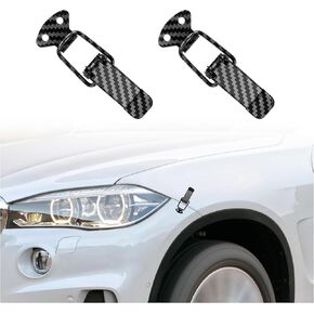 2PCS Car Bumper Clips Hook Lock,Carbon Fiber Hood Pins Toggle Clamp for Quick Fix & Release,Universal Car Accessories Bumper Security Hook Lock Clips for Bumper Fender Tailgate (Large)