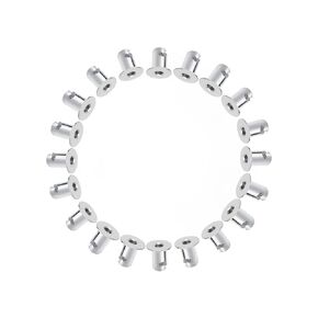 .500 Grip 7/16" Aluminum Dzus Button Flush Allen Head Quarter Turn Fasteners (20-PACK) (Black)