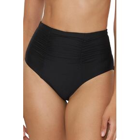 BECCA Color Code High Waisted Bikini Bottom, Shirred Seam, Cheeky Coverage, Swimwear Separates for Women