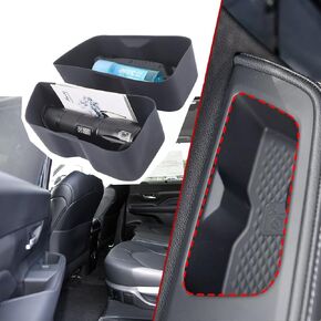 Rear Car Door Container Silica Gel Pad Suitable for 2024 2025 Toyot-a Grand Highlander Handle Storage Slot Pad Internal Modification Accessories Doorknob Silicone Mat Storage Containers(2pcs)