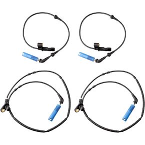 ABS Wheel Speed Sensor Front Rear Left Right fit for 2001 2002 2003 2004 2005 2006 BMW 325Ci 325i 330Ci 330i M3, Driver and Passenger Side, ALS436 ALS464 ALS438, 4pcs Set