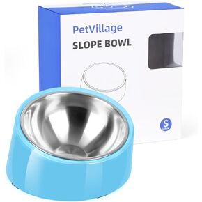 Tilted Angle Dog Bowl, 15° Slanted Stainless Steel Dog Cat Food Bowl, Non-Slip & Non-Spill Pet Feeder with Elevated Detachable Melamine Stand, Easy to Get Food Dog Dish, L/2.5 Cup Pink in Kuwait