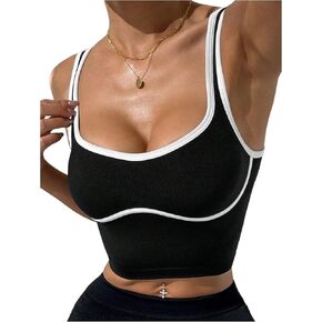 قمم Soly Hux للسيدات الرياضية Scoop Neckless Swateveless Controlling تجريب يوجا محصول الخزان