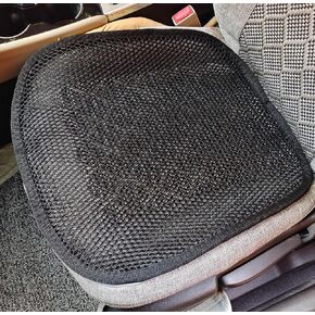 Summer Cool 3D Air Mesh Breathable Car Seat Cushion Pad Universal Auto Cushion Cover Set Interior Accessories (Black, 1 Pack seat pad)