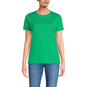 Lands' End Women's Relaxed American-Grown Supima Cotton Crew Neck T-Shirt