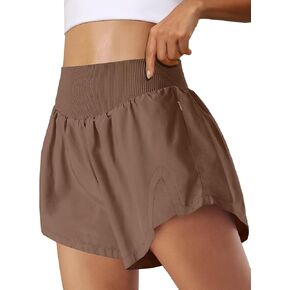 Caracilia Women Athletic Shorts High Waist Workout Running Hiking Gym Shorts Summer Trendy Outfits 2025