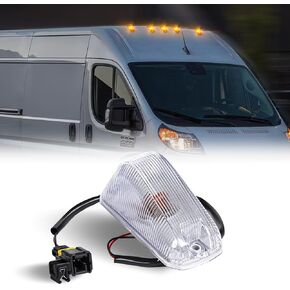 1PCS Cab Roof Top Marker Lights Clearance Running Lamps for 2014-2023 Dodge Ram ProMaster 1500 2500 3500 with OE Socket, Halogen Bulb Clear Len