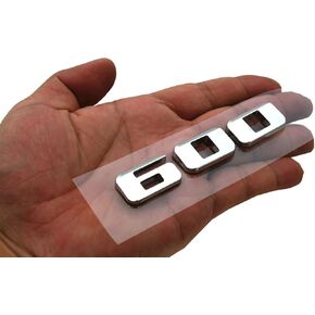 1x Escalade 600 Logo Badge Decals Replacement for Escalade Rear Liftgate Emblem 3D Nameplate (Black)