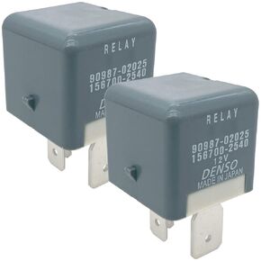 2-Pack 90987-02025 & 156700-2540 Relay – 80A 12VDC 4-Pin SPST Automotive Relay – Compatible with Toyota Tundra, Sequoia – Fixes Fuel Pump, Cooling Fan & P0230/P0699 Errors