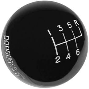 C5 Corvette Shift Knob - Hurst Logo w/6 Speed Pattern 2.25" Classic Style for All 1997-2004 C5 & Z06 Corvettes (Black)