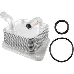 25560-5LJ-004 Transmission Engine Oil-Fluid Cooler with Rings Compatible with Honda Civic 2016-2021 Compatible with Accord 2016-2021 Compatible with CR-V 2015-2021 2.4L / 1.5L 255605LJ004