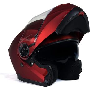 Milwaukee Helmets Mph9817dot Breeze Red Advanced Motorcycle Modular Monled Biker W/Drop Down Down - XX -Large