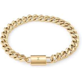 MVMT Men's Jewelry - Fashion Accessory - Ionic Plated Steel 7MM Chain Bracelet - Gold Plated