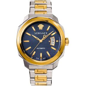 Versace Dylos Swiss Automatic Blue Dial Steel-Gold Tone Men´s Watch VEAG00222
