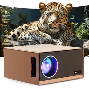 جهاز عرض خارجي أصلي 1080P يدعم 4K، جهاز عرض مع Wifi6 وBluetooth5.3، جهاز عرض منزلي XIDU 1200 ANSI، جهاز عرض أفلام متوافق مع HDMI/USB/TV Stick/DVD/Android/iOS.